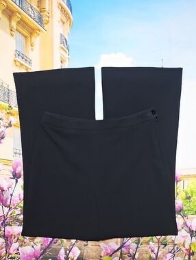Georges Rech Synonyme Black Wide Leg High Waist Pants Size 12